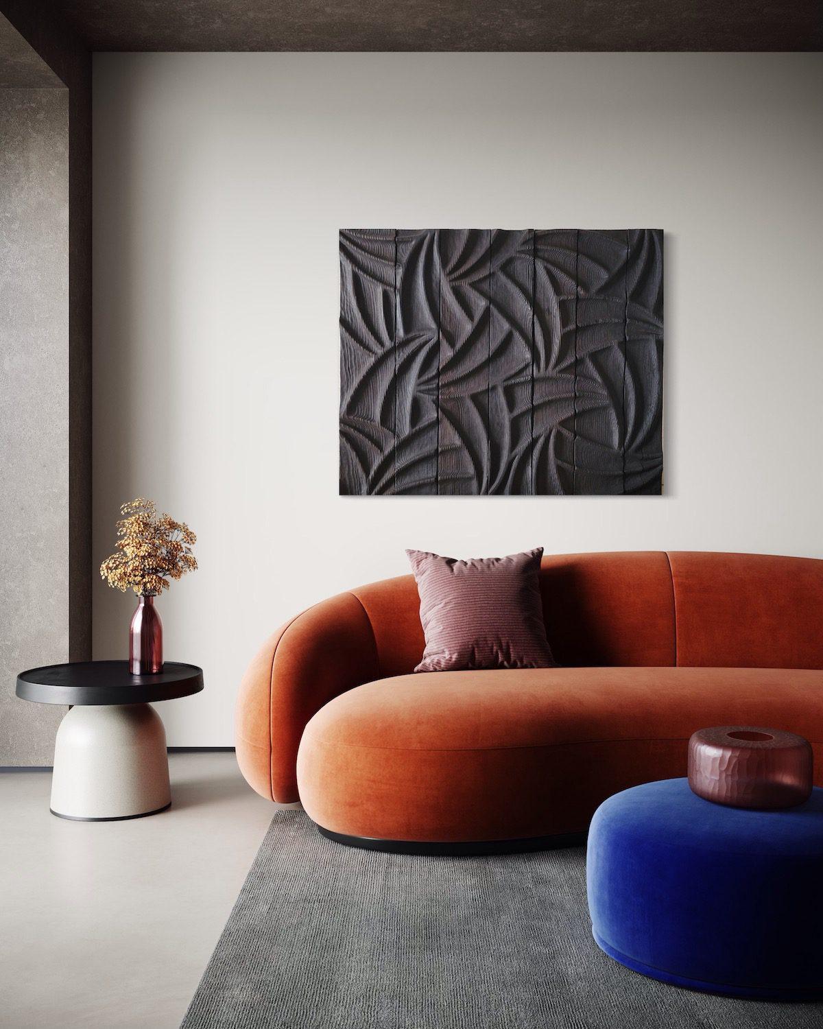 Black Forest Nr. 5 (Schwarz), Abstract Sculpture, von Daniel Torre