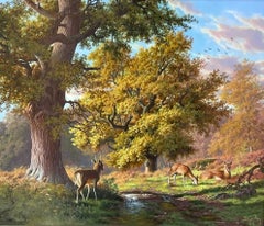 Daniel Van der Putten - Cervo nel Parco Nazionale di Killarney, Contea di Kerry, Irlanda - Dipinto a olio