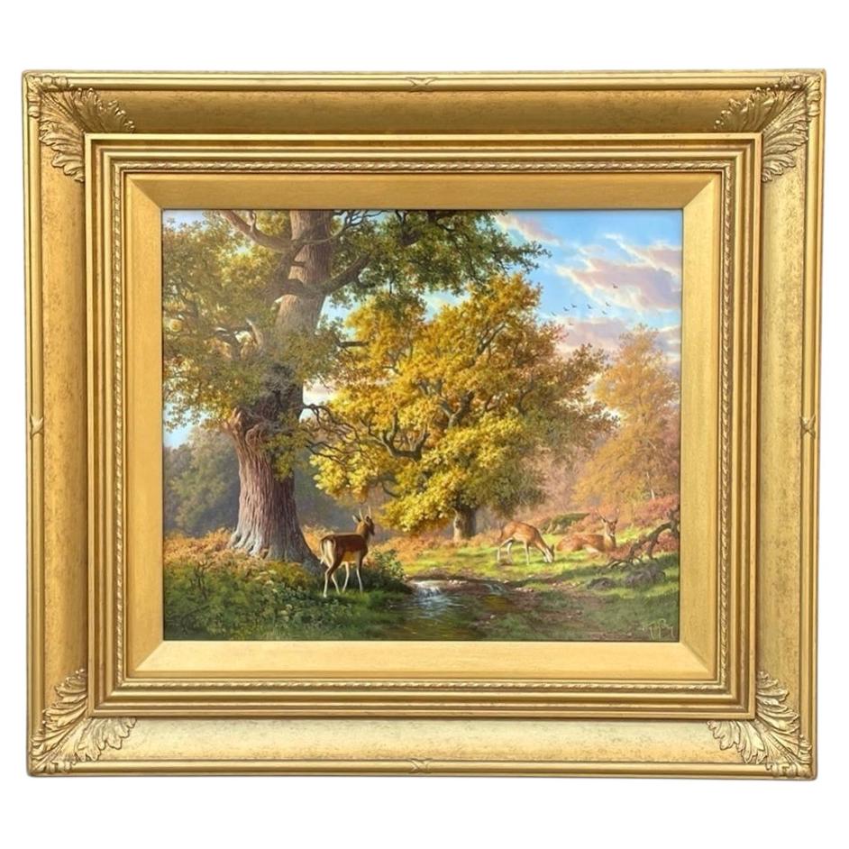 Daniel Van der Putten Deer Killarney National Park Co Kerry Ireland Oil Painting
