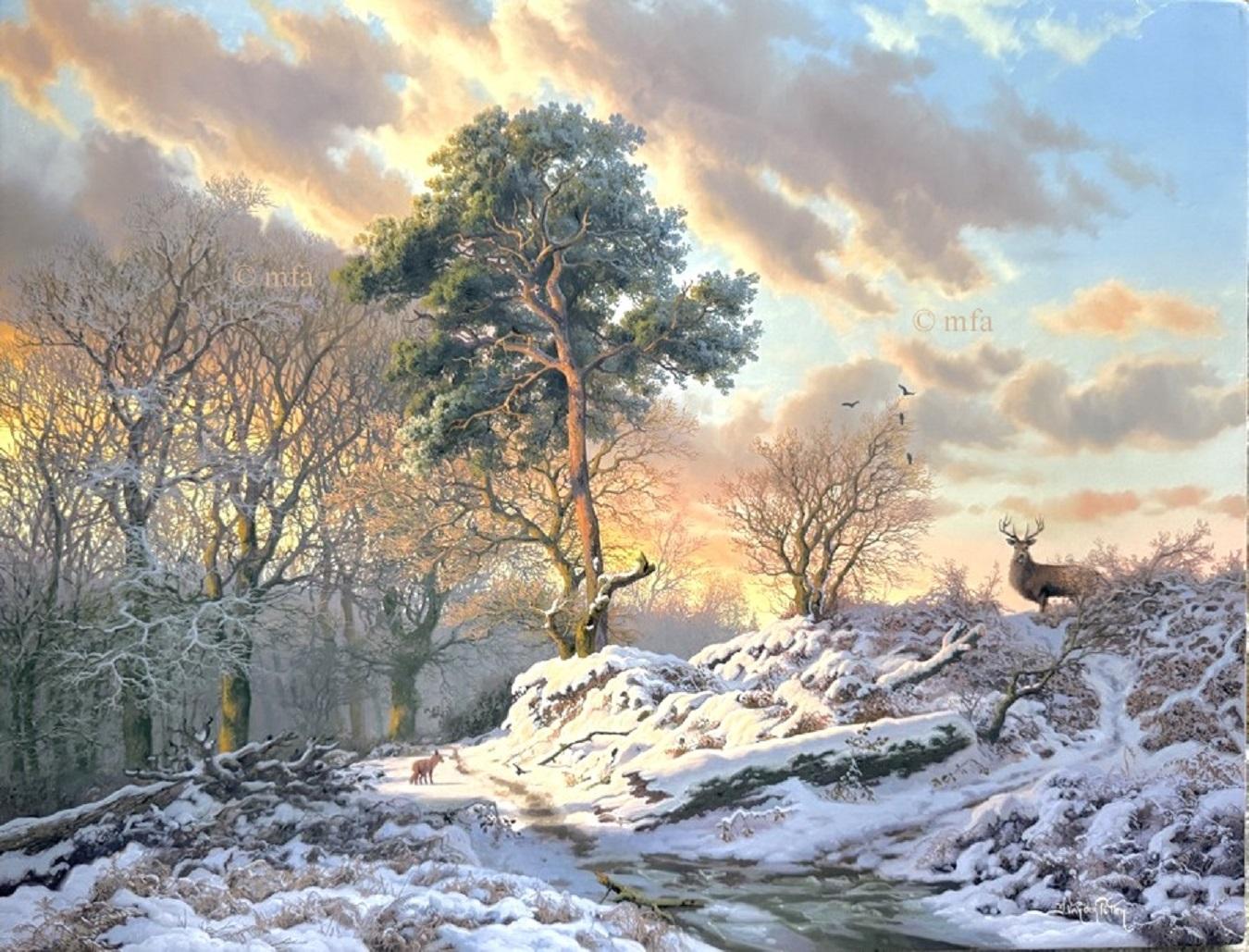 irlandais Daniel Van Der Putten Coucher de soleil Parc national de Killarney Co. Kerry Irlande en vente