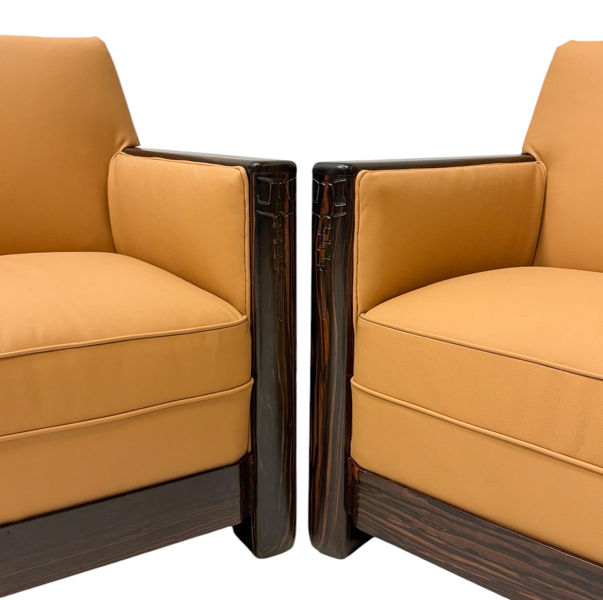 Daniël van Dorp Art Deco Amsterdamse School Lounge Chairs for Gebroeders Reens For Sale 5