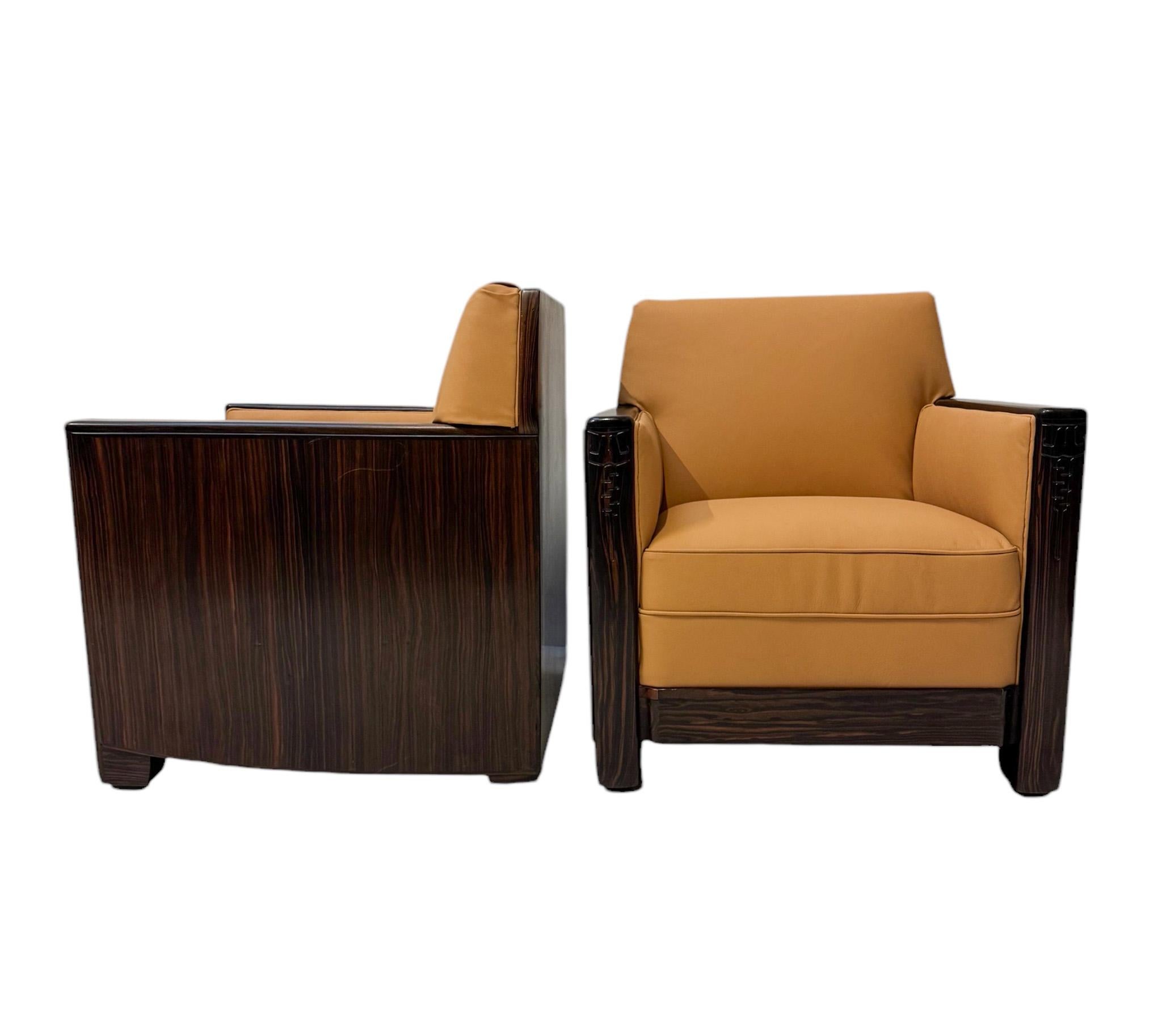 Daniël van Dorp Art Deco Amsterdamse School Lounge Chairs for Gebroeders Reens For Sale 2