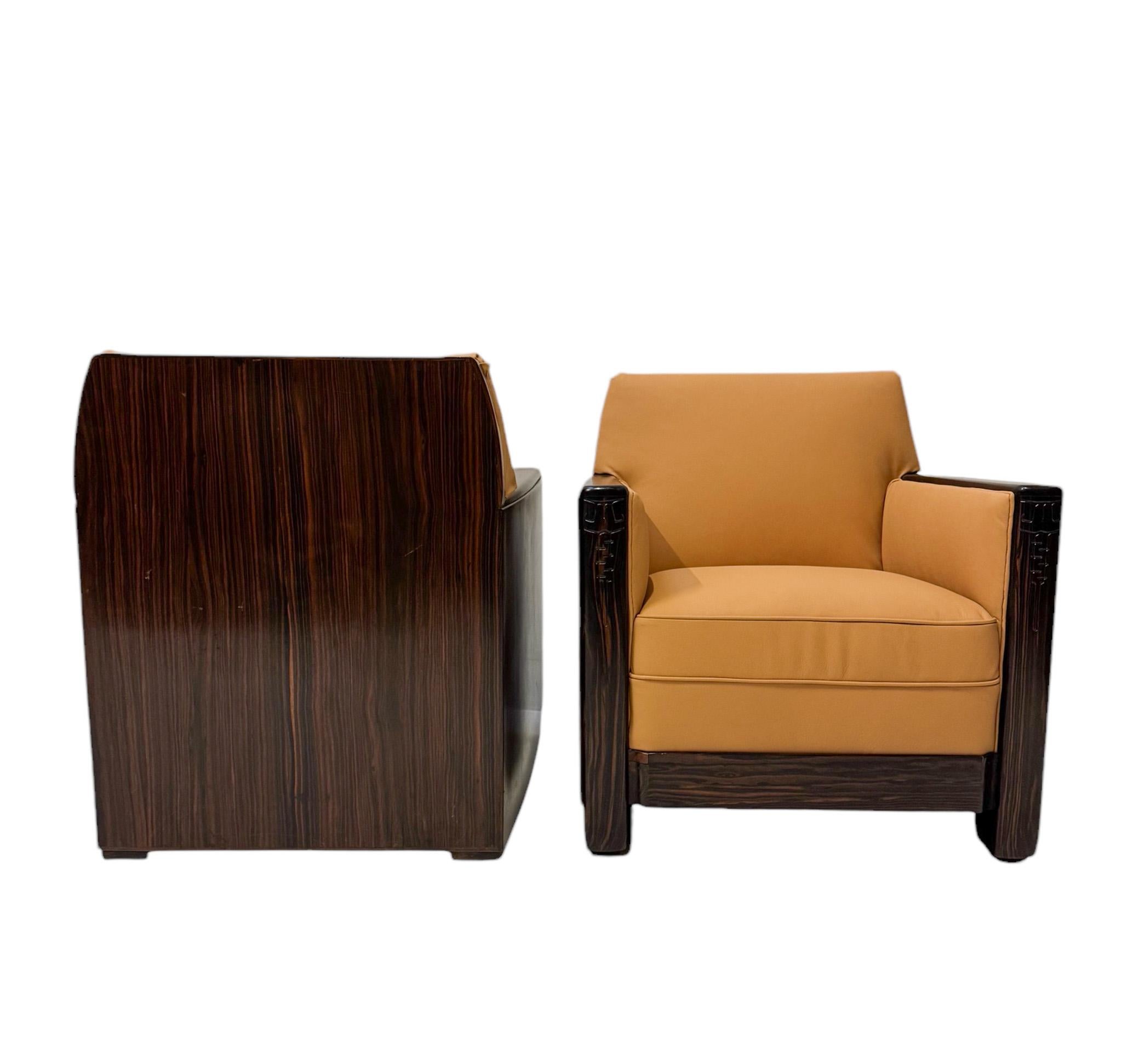 Daniël van Dorp Art Deco Amsterdamse School Lounge Chairs for Gebroeders Reens For Sale 3