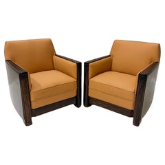 Daniël van Dorp Art Deco Amsterdamse School Lounge Chairs für Gebroeders Reens