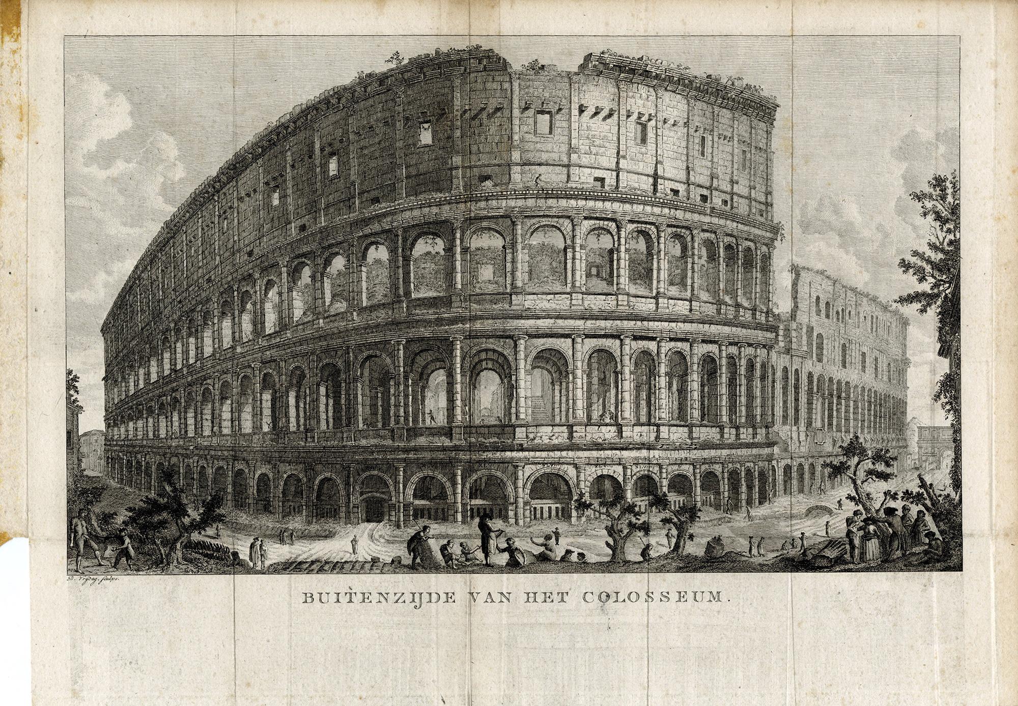 Buitenzijde Van Het Colosseum (Exterior del Coliseo) - Print de Daniel Vrydag