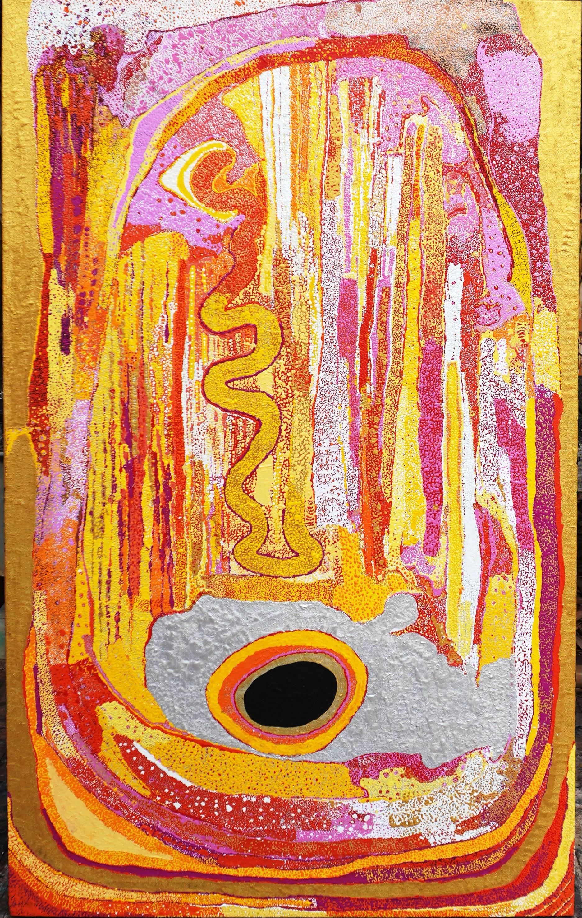 Daniel Walbidi, Abstract Painting on Linen, 2025