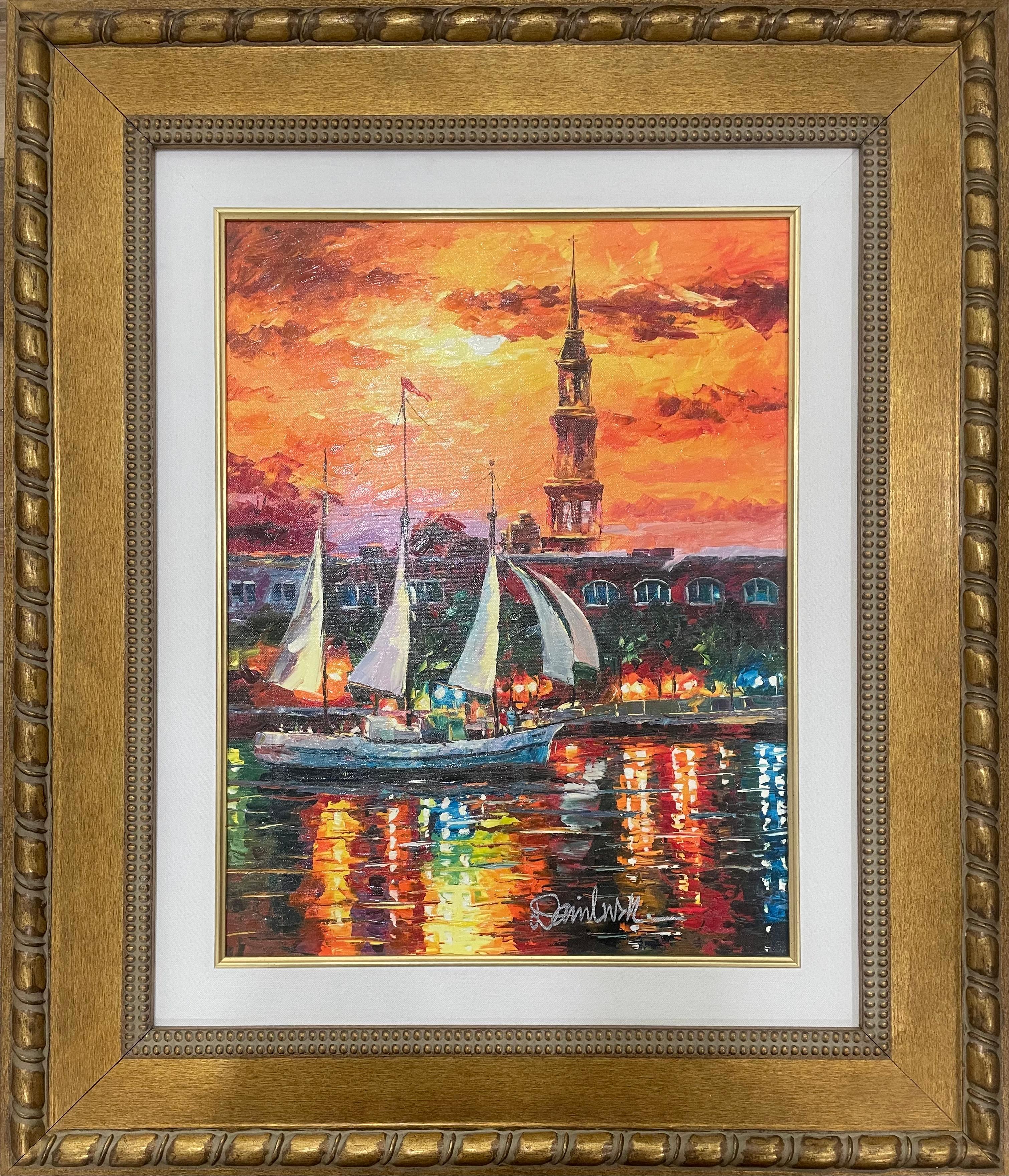 "Charleston Waterfront - Print di Daniel Wall