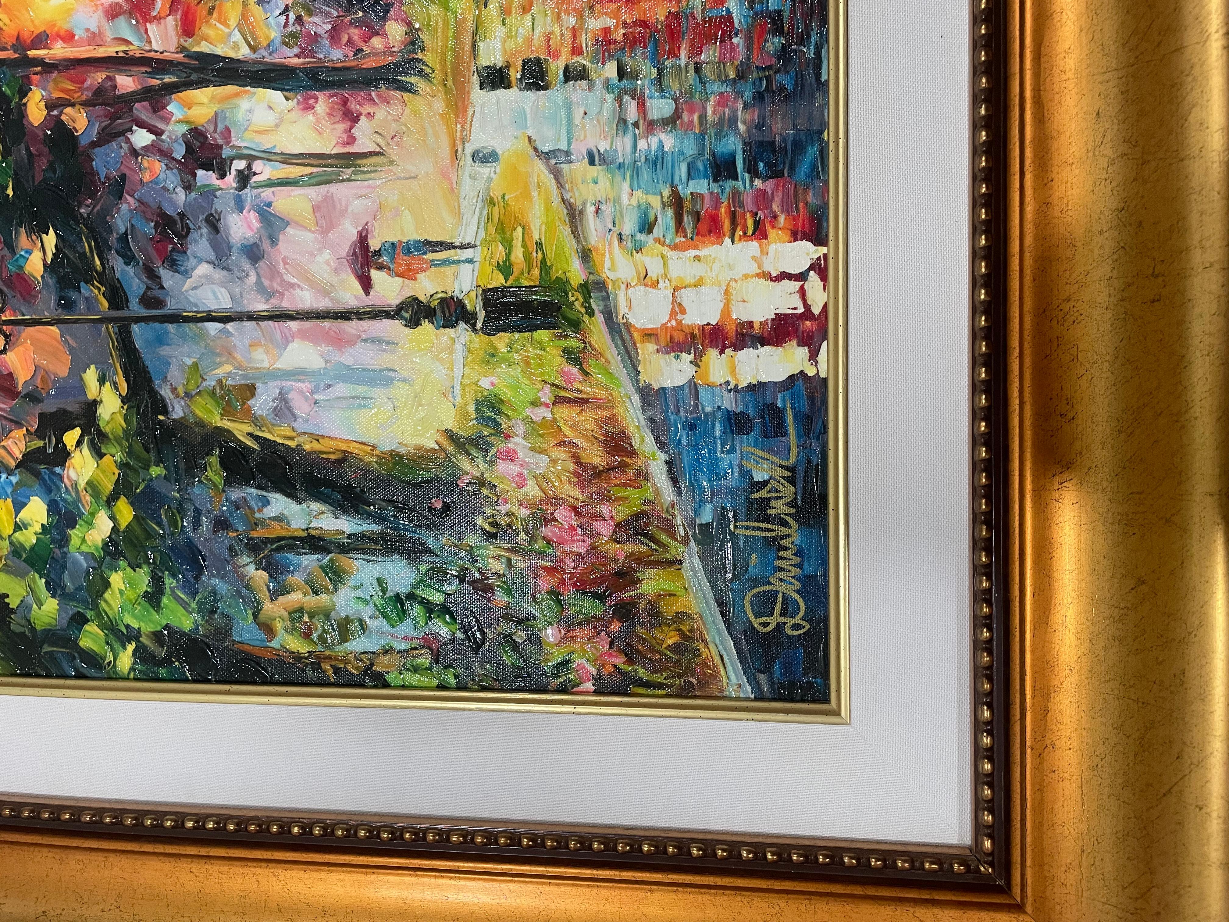 This is a Daniel wall embellished on canvas. In good condition measures 31x23
