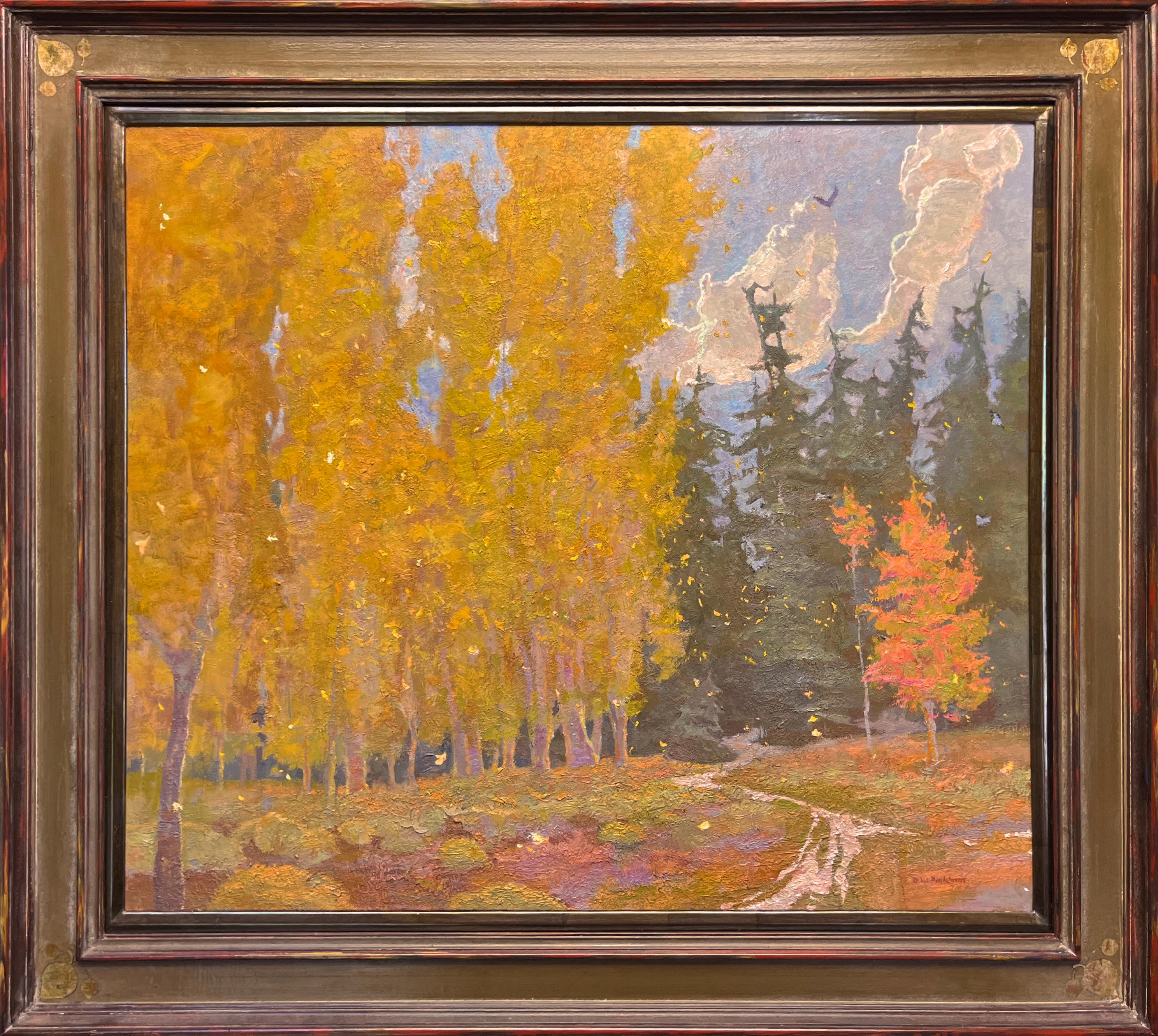 Landscape Painting di Daniel Warren Pinkham - Il sussurro delle foglie; Idaho