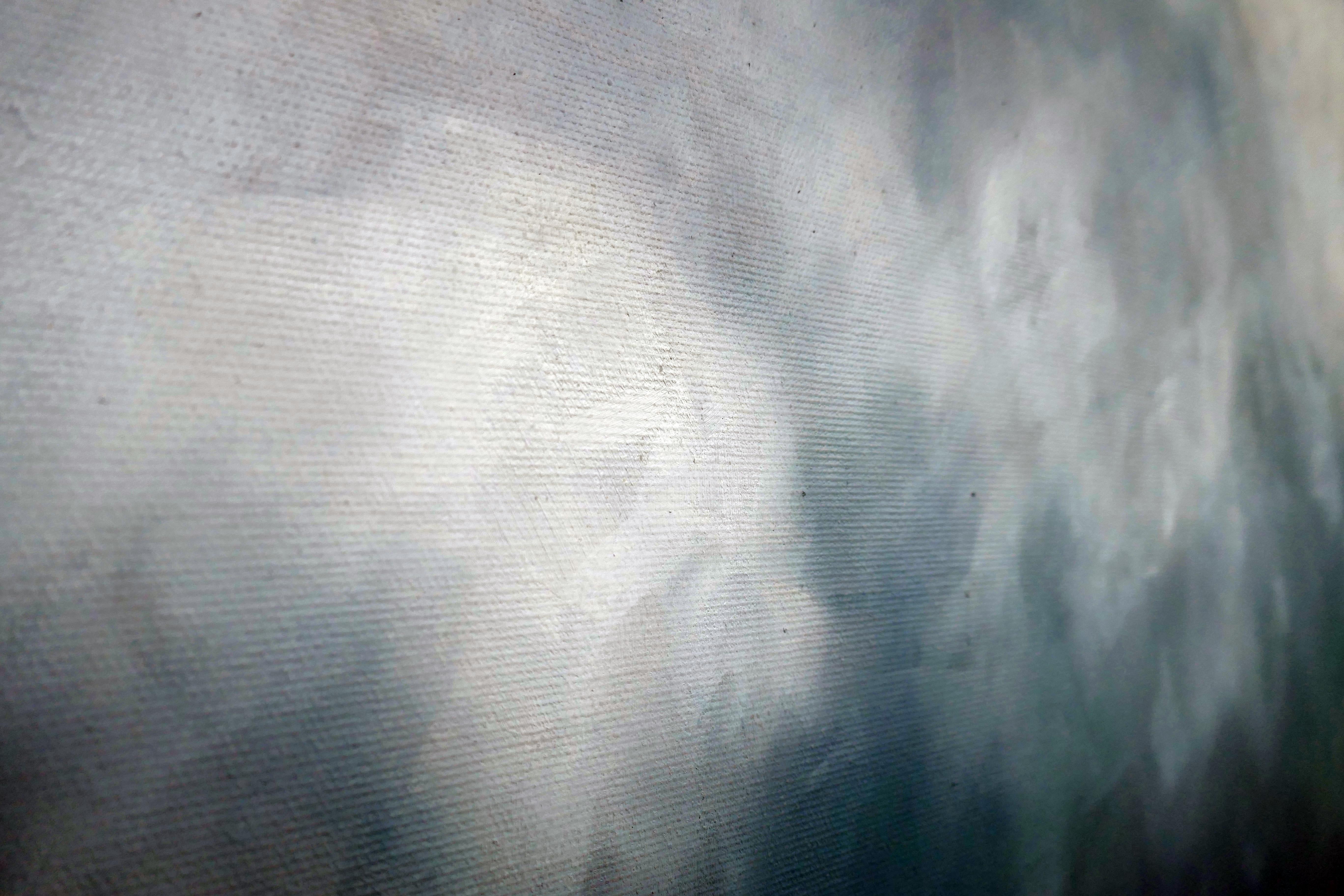 Atmosphere - Moderne expressionistische Landschaft, Meereslandschaft, Segelboot, Ölgemälde im Angebot 3