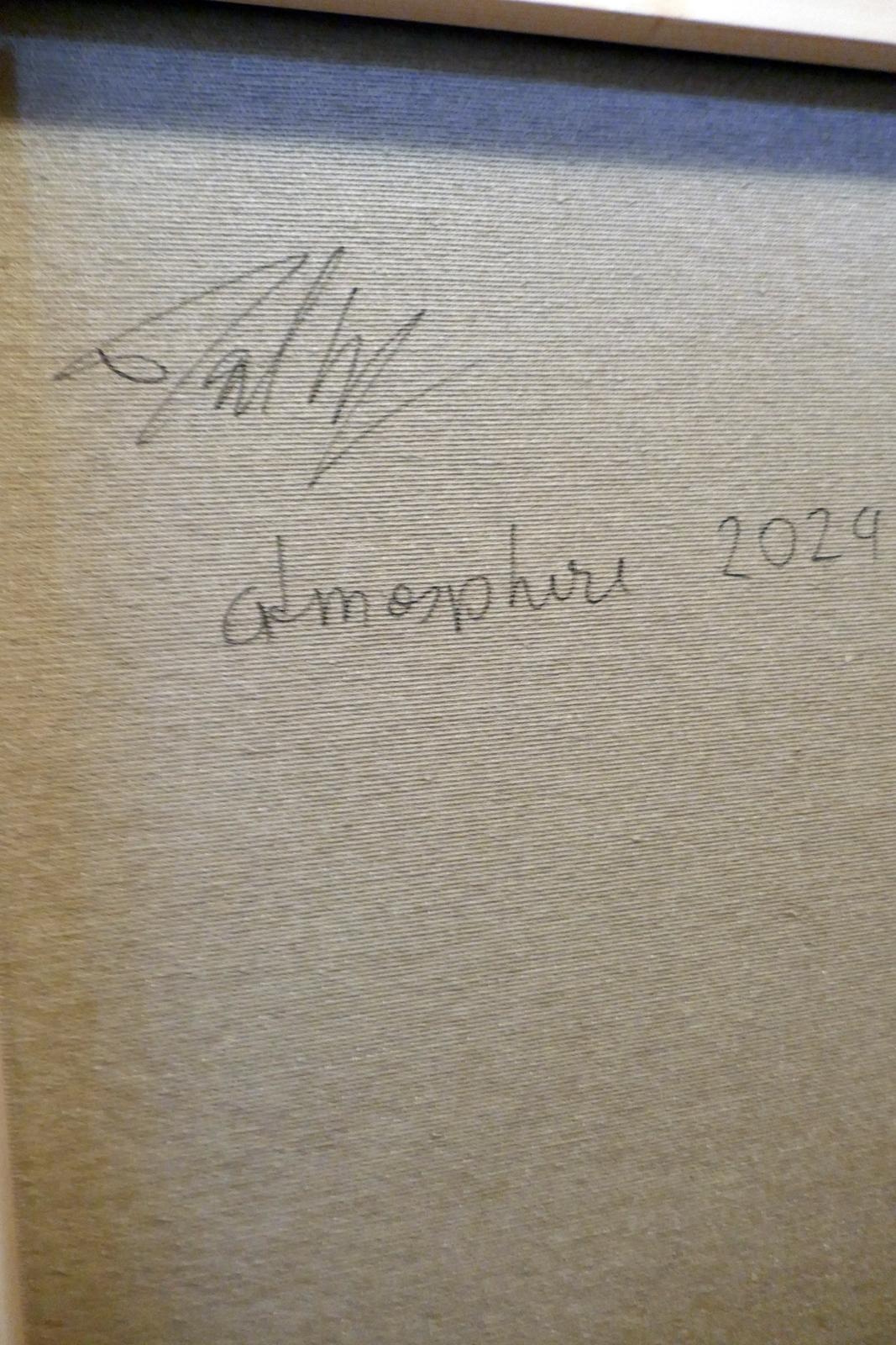 Atmosphere - Moderne expressionistische Landschaft, Meereslandschaft, Segelboot, Ölgemälde im Angebot 4