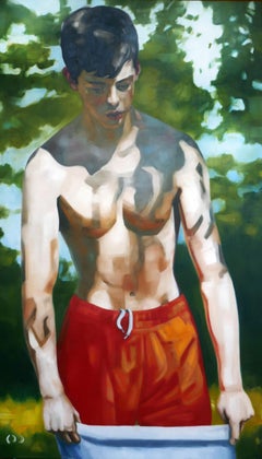 Camouflage - Contemporary Expressive Figurative Ölgemälde