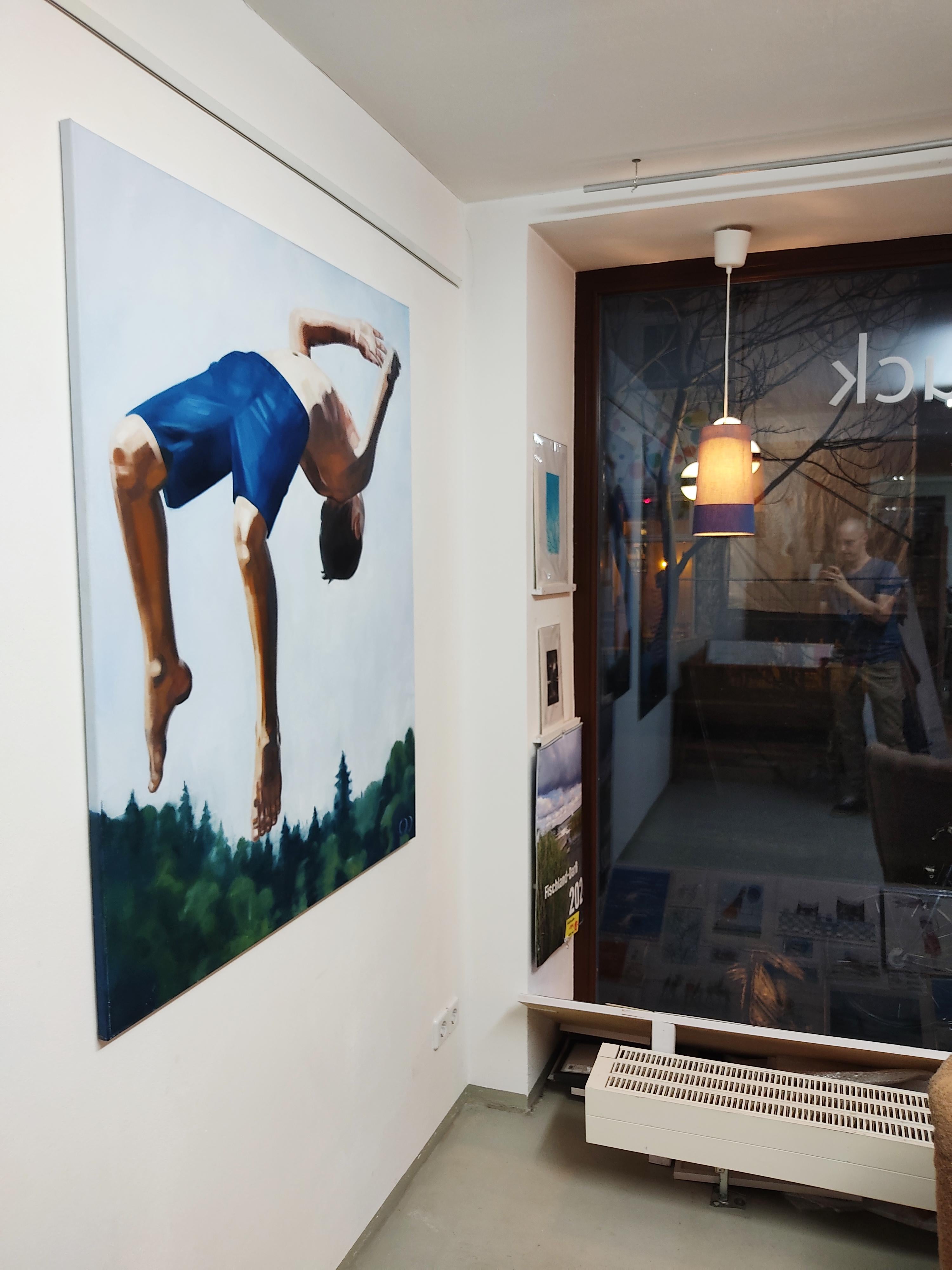 Downs ist das neue Up 10  - Contemporary Expressive Figurative Ölgemälde (Zeitgenössisch), Painting, von Daniel Wimmer