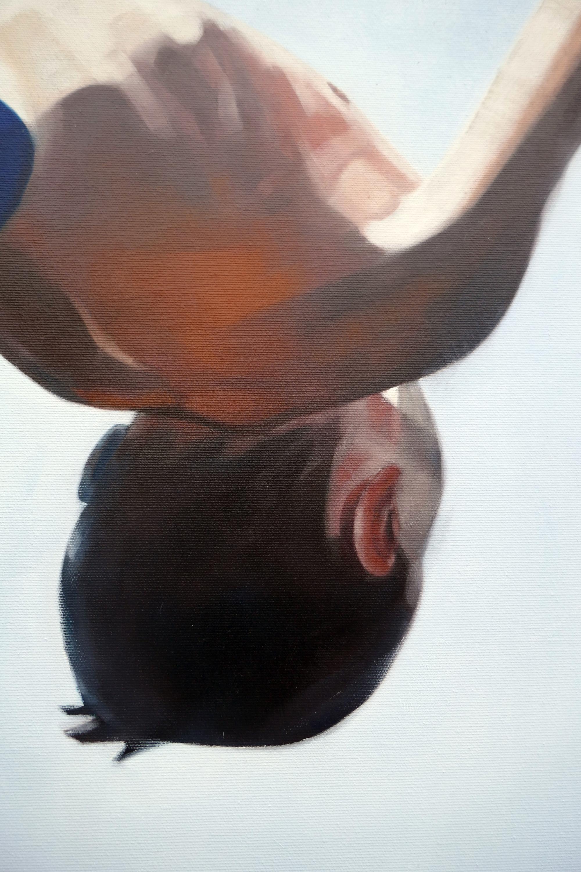 Downs ist das neue Up 10  - Contemporary Expressive Figurative Ölgemälde im Angebot 1