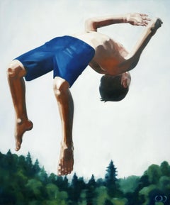 Down Is The New Up 10  - Contemporary Expressive Figurative Oil Painting