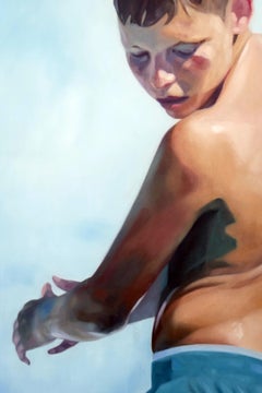 Down Is The New Up 5  - Pittura a olio figurativa espressiva contemporanea