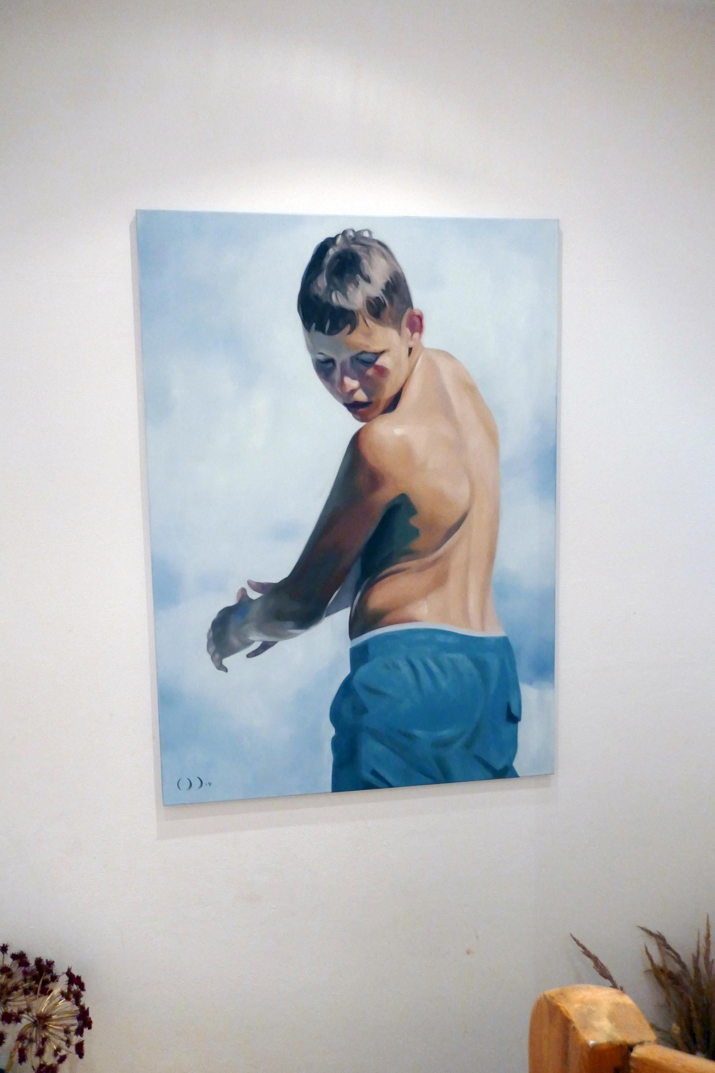 Downs ist das neue Up 5  - Contemporary Expressive Figurative Ölgemälde (Zeitgenössisch), Painting, von Daniel Wimmer