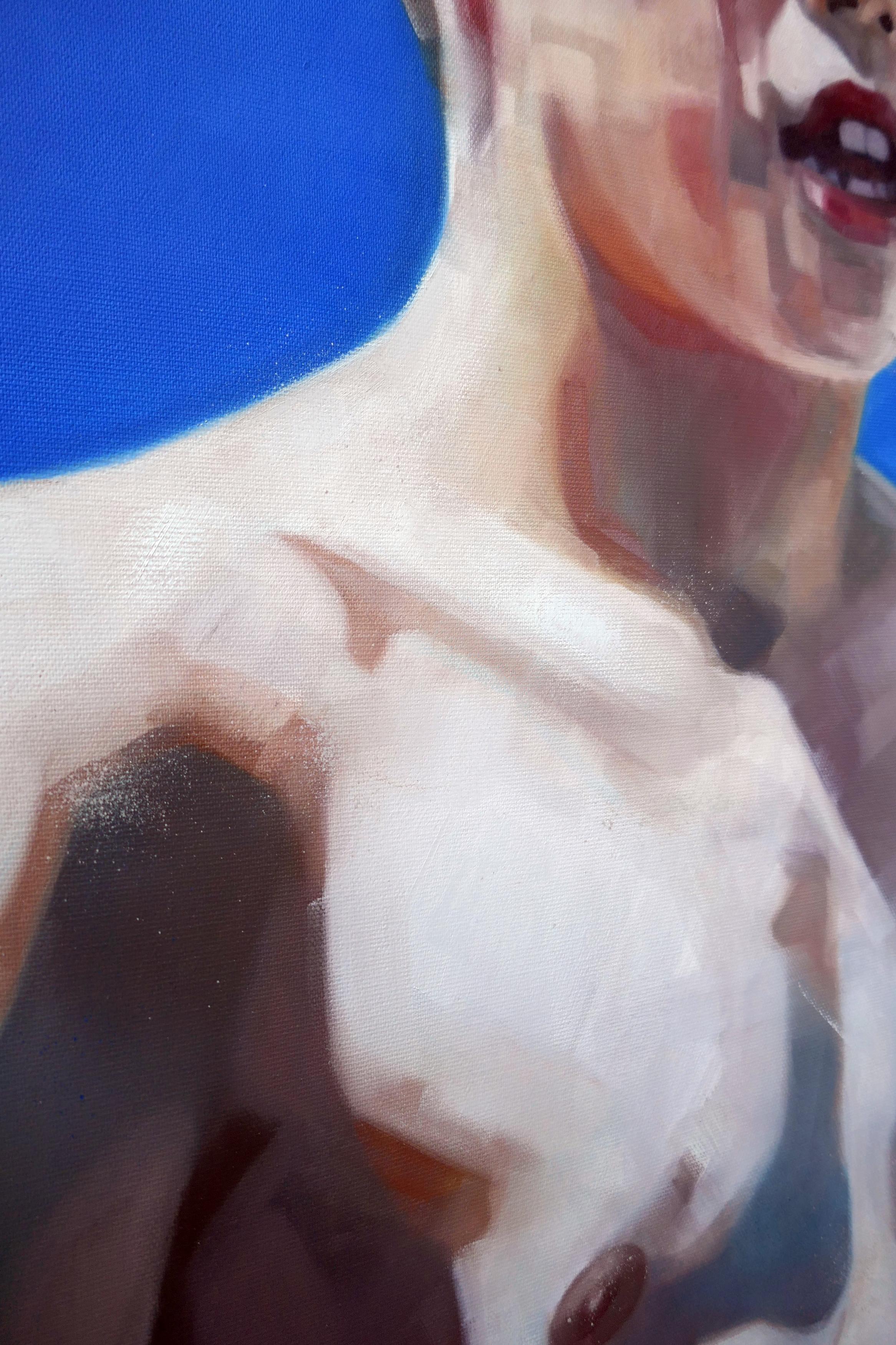 Down is the new Up 8  - Pittura a olio figurativa espressiva contemporanea - Painting di Daniel Wimmer