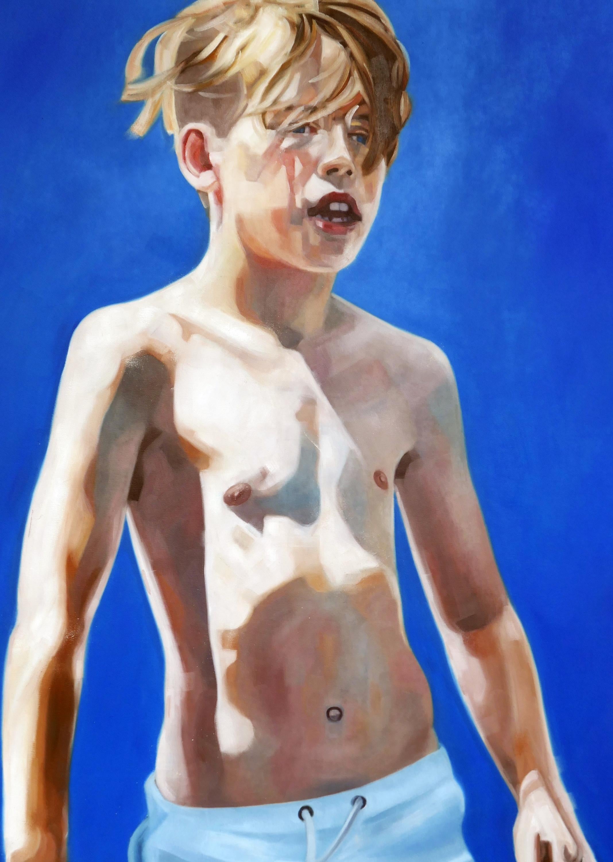 Down is the new Up 8  - Pittura a olio figurativa espressiva contemporanea - Painting Contemporaneo di Daniel Wimmer