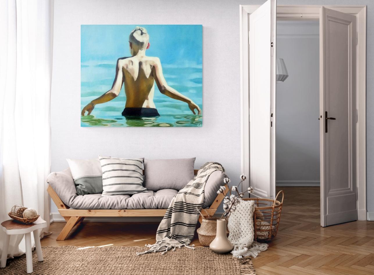 La inspiración para el arte de Daniel Wimmer procede siempre del cuerpo humano. Le fascinan especialmente los bellos colores de la piel y busca constantemente situaciones de iluminación intrigantes.
El aspecto escultórico de la pintura es claramente