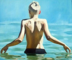 Memories Of Summer   - Contemporary Expressive Figurative Oil Painting