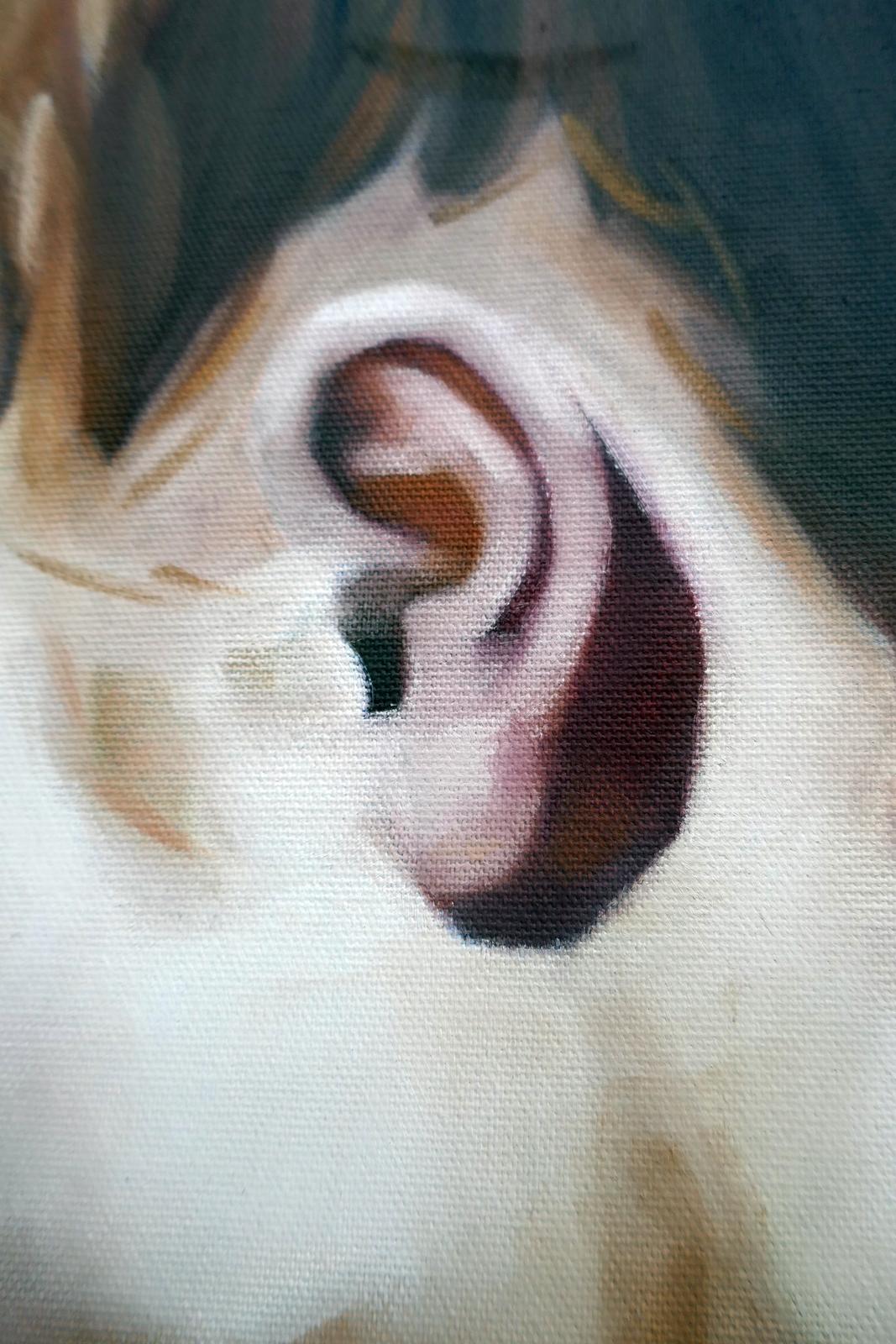 Schwan  - Contemporary Expressive Figurative Ölgemälde (Schwarz), Figurative Painting, von Daniel Wimmer
