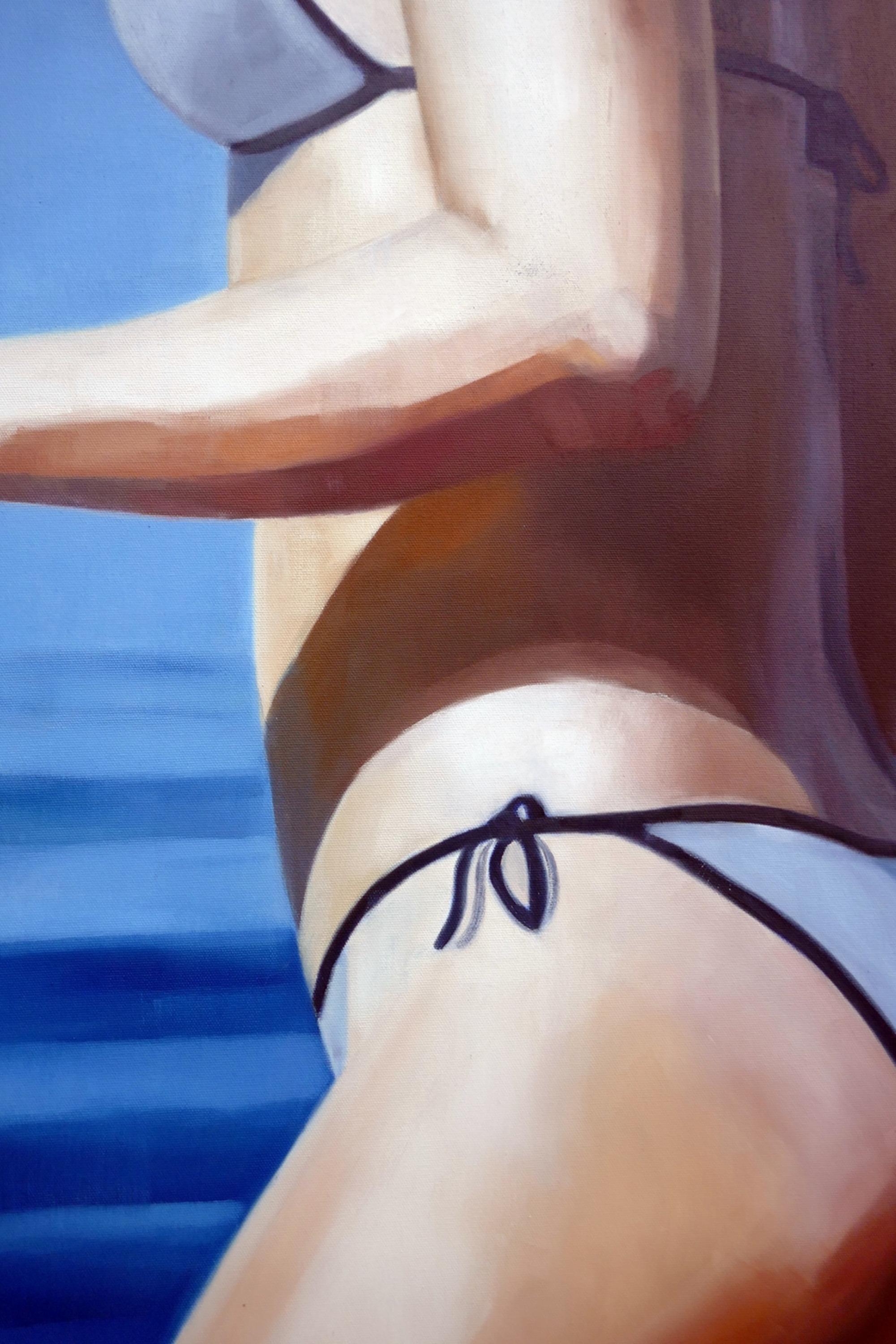 Die Inspiration für Daniel Wimmers Kunst geht stets vom menschlichen Körper aus. Er ist besonders fasziniert von den schönen Farben der Haut und ist ständig auf der Suche nach faszinierenden Lichtsituationen.
Der skulpturale Aspekt der Malerei ist