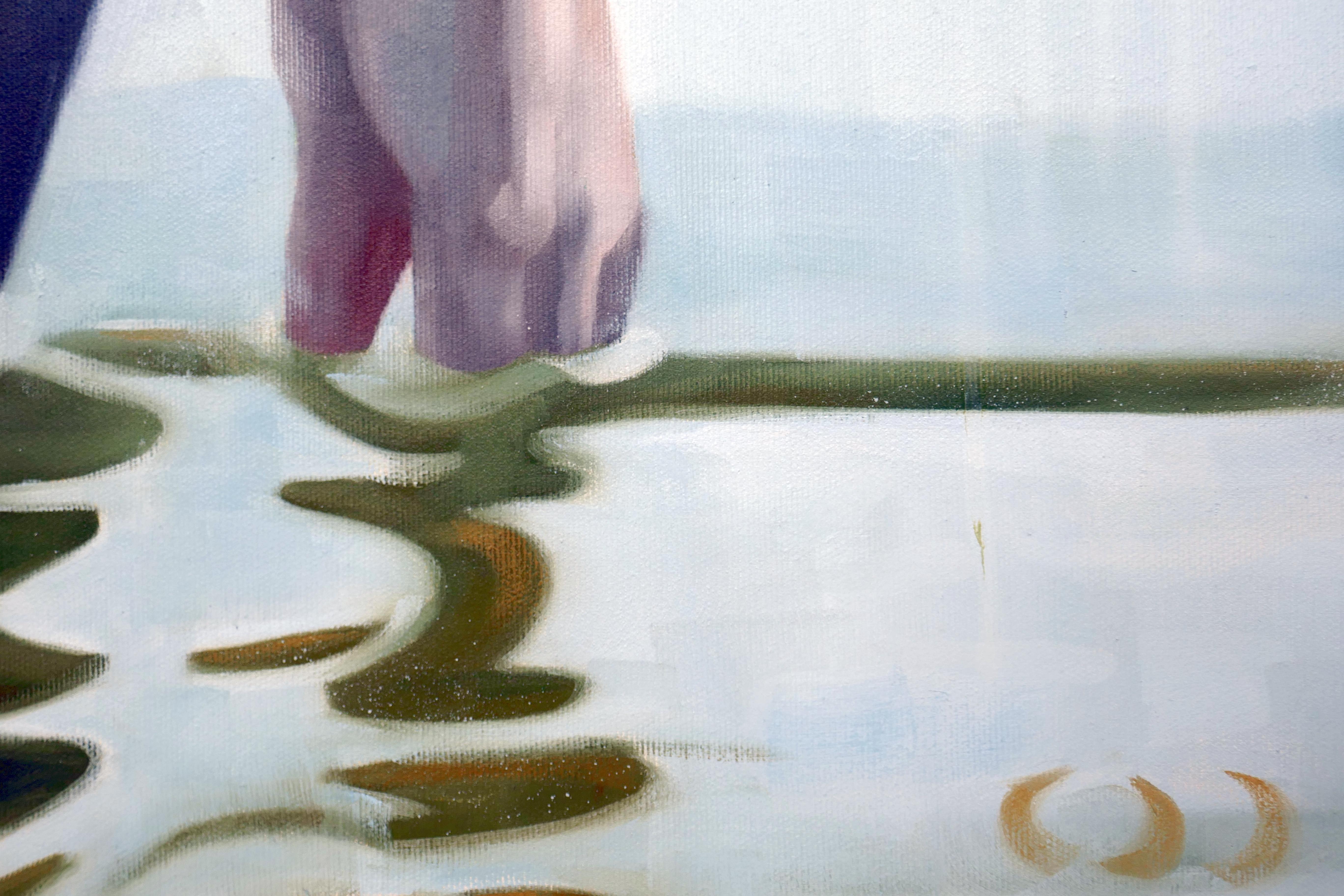 Die Inspiration für Daniel Wimmers Kunst geht stets vom menschlichen Körper aus. Er ist besonders fasziniert von den schönen Farben der Haut und ist ständig auf der Suche nach faszinierenden Lichtsituationen.
Der skulpturale Aspekt der Malerei ist