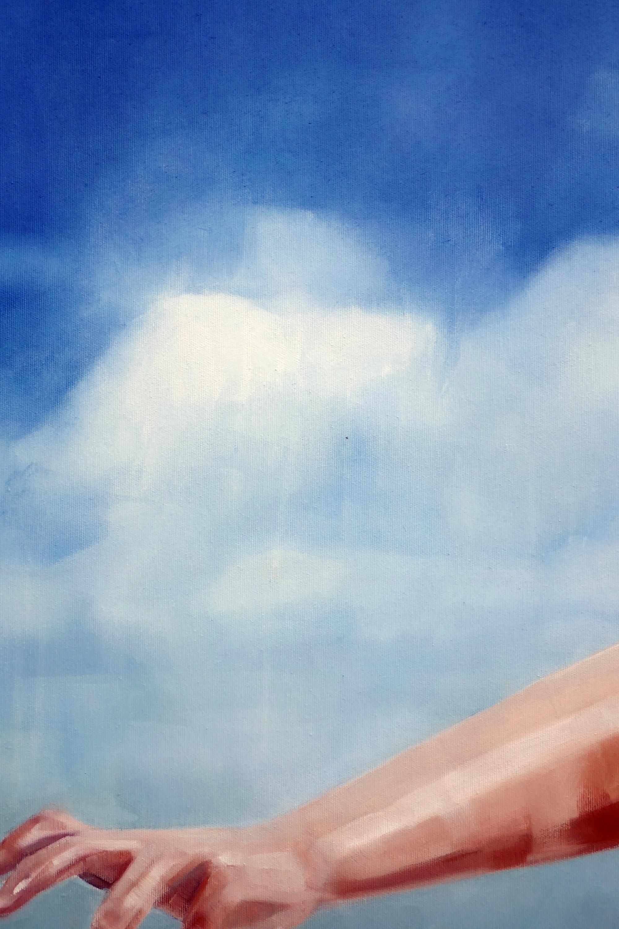 Wurf  ( Lancio lungo)  - Pittura a olio figurativa espressiva contemporanea in vendita 4