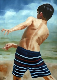 Wurf  ( Tiro Largo)  - Pintura al óleo figurativa expresiva contemporánea