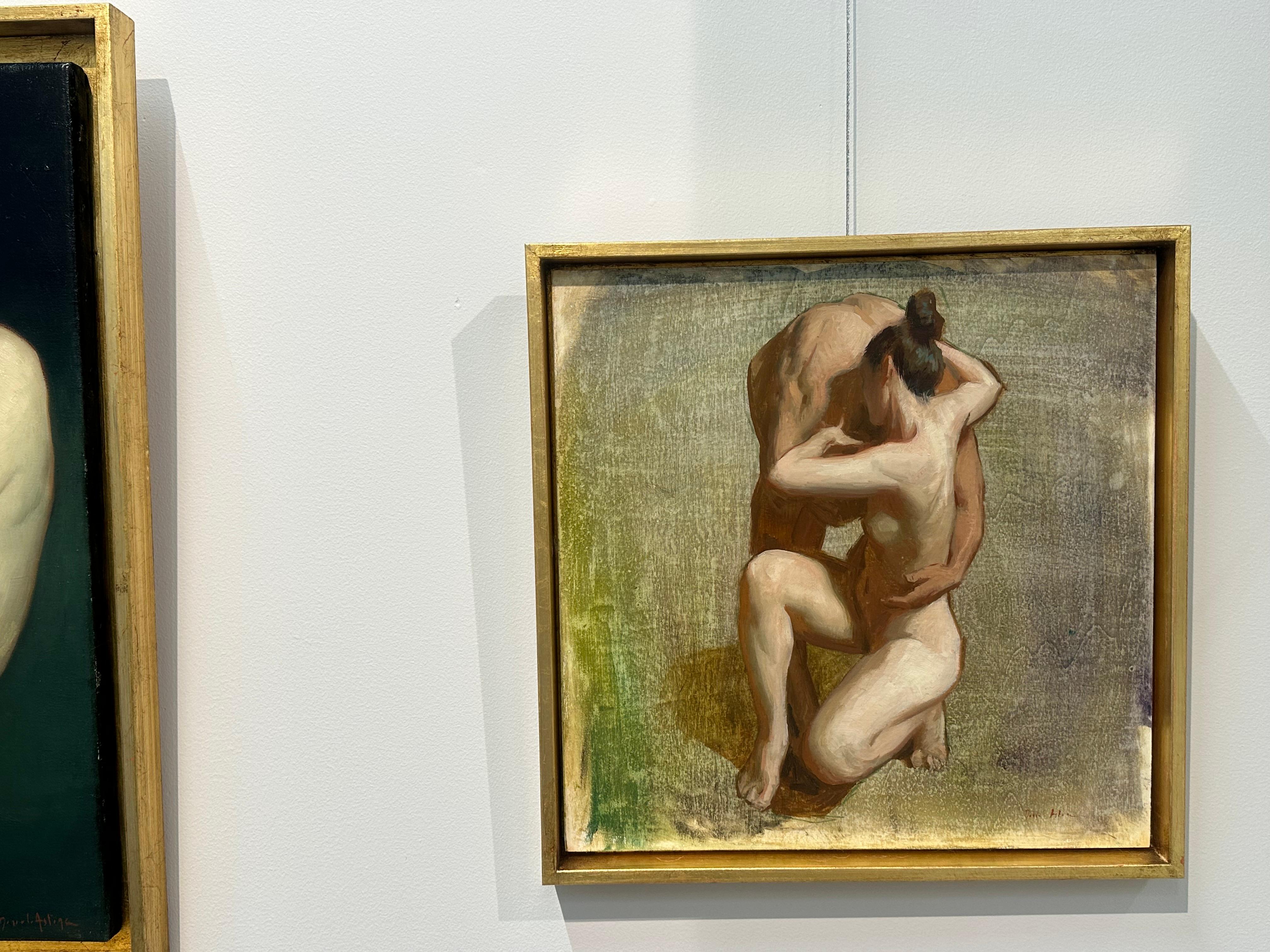 Couple- 21st Century Contemporary Painting of a nude dancing male and female  2