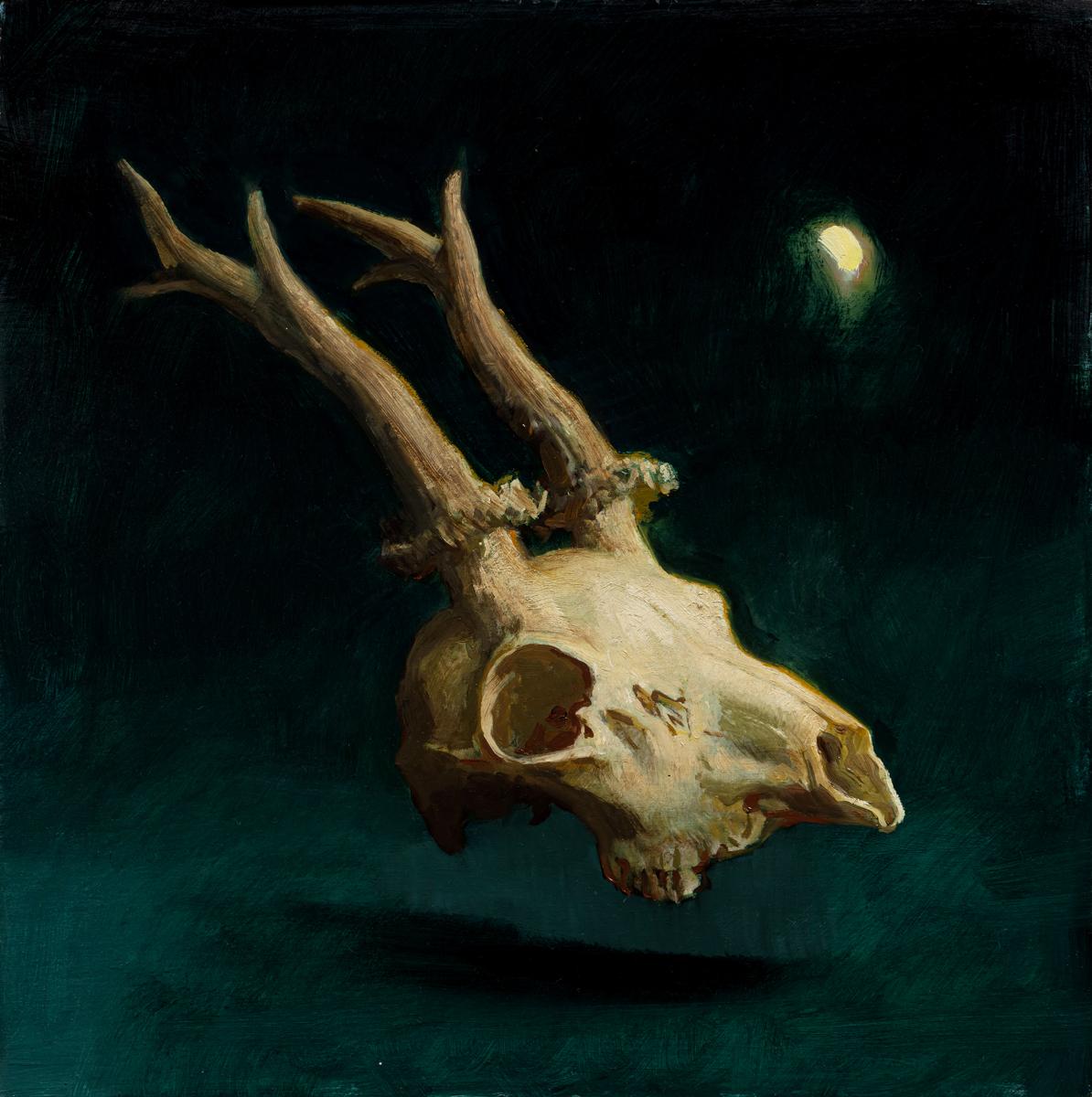 La nuit du chevreuil - Painting by Daniela Astone