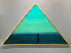 "Me and you walking on the brick path" surrealistic seascape, mother & daughter