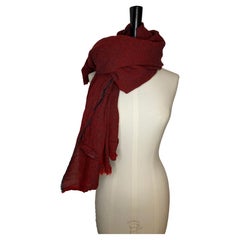 Scialle di lana bordeaux Daniela Gregis
