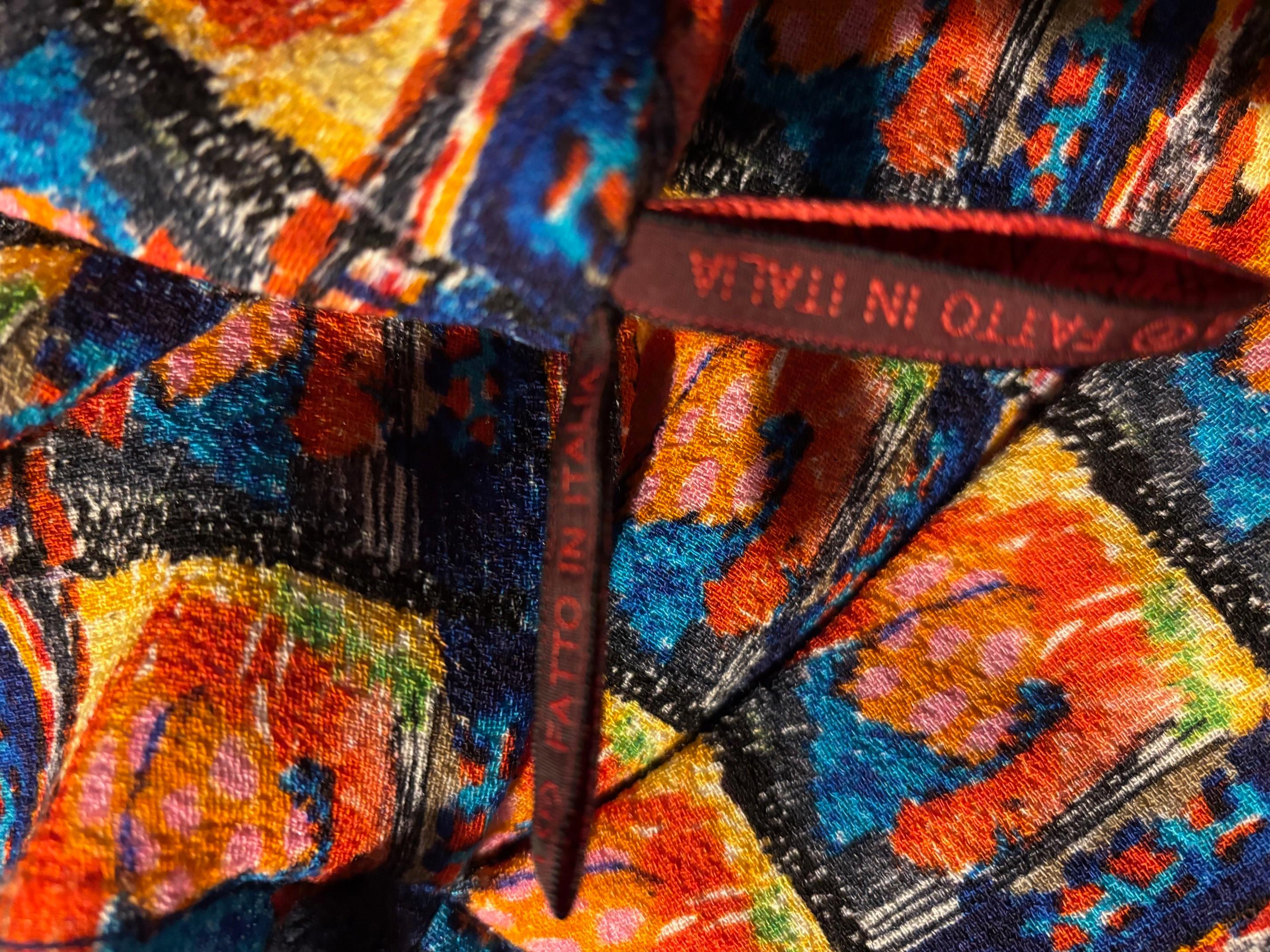 Daniela Gregis Multicoloured Patterned Wool Skirt In New Condition In Glasgow, GB