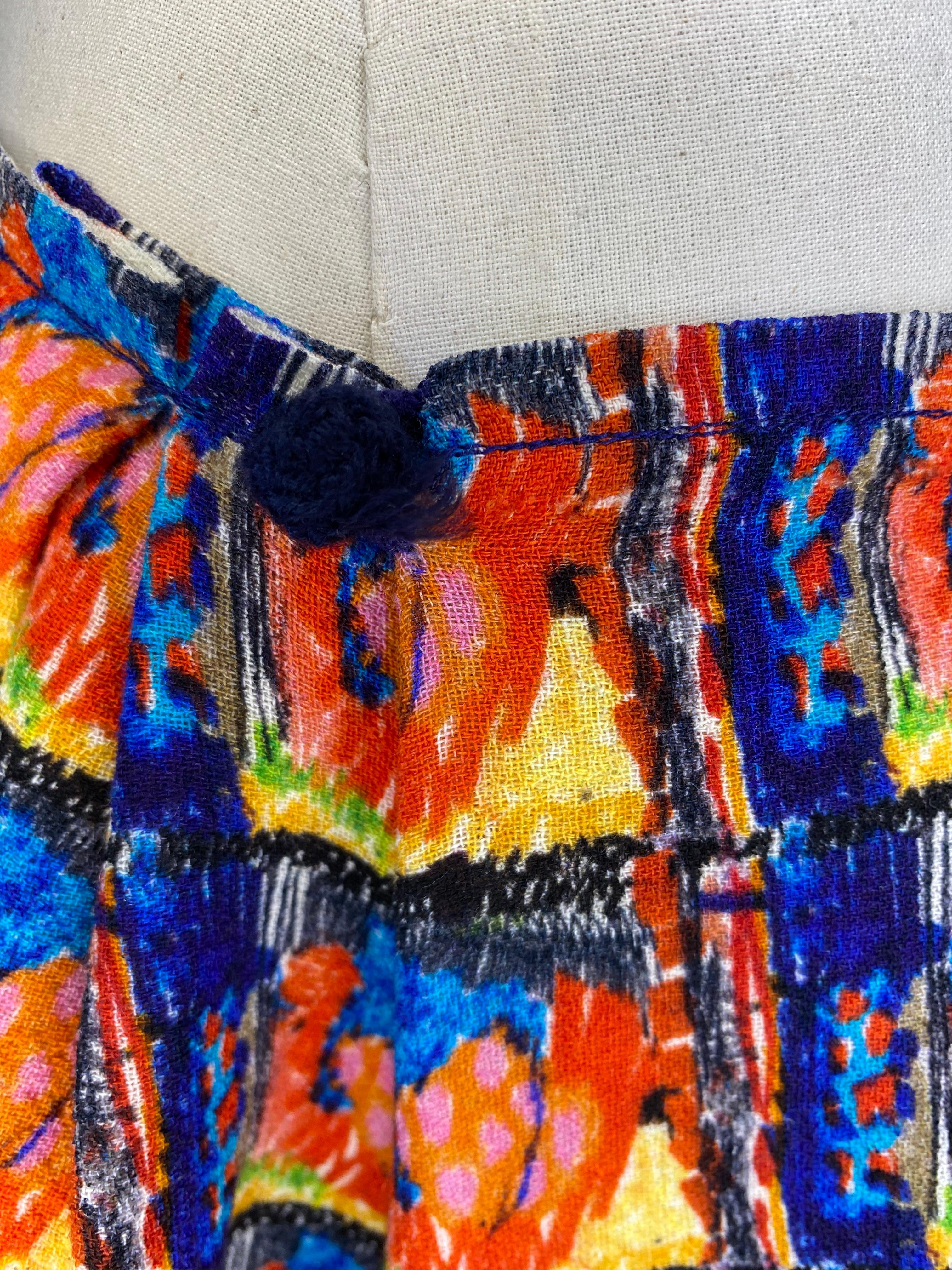 Daniela Gregis Multicoloured Patterned Wool Skirt 1