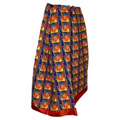 Daniela Gregis Multicoloured Patterned Wool Skirt