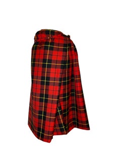 Daniela Gregis Wool Tartan Wrap Skirt - One Size. Excellent Condition