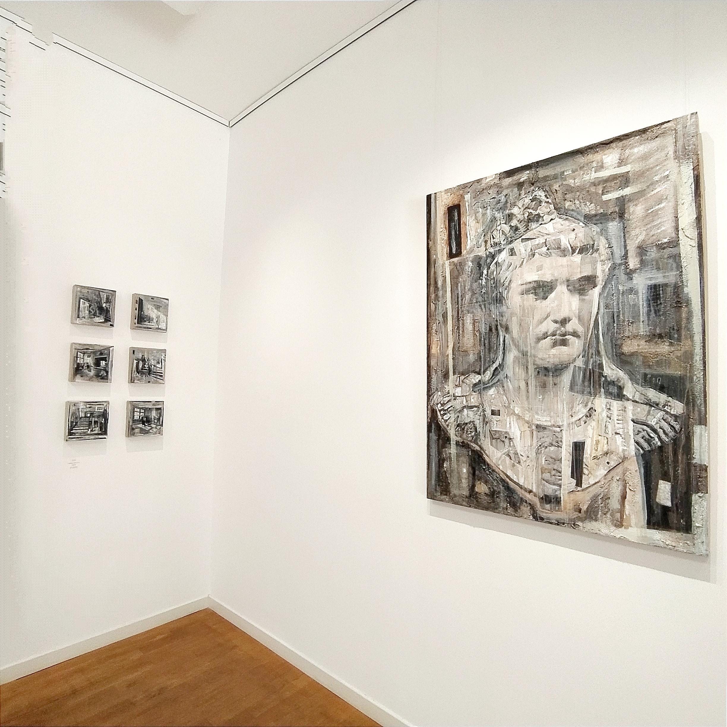 Kaiser Caligula (Braun), Figurative Painting, von Daniela Gullotta