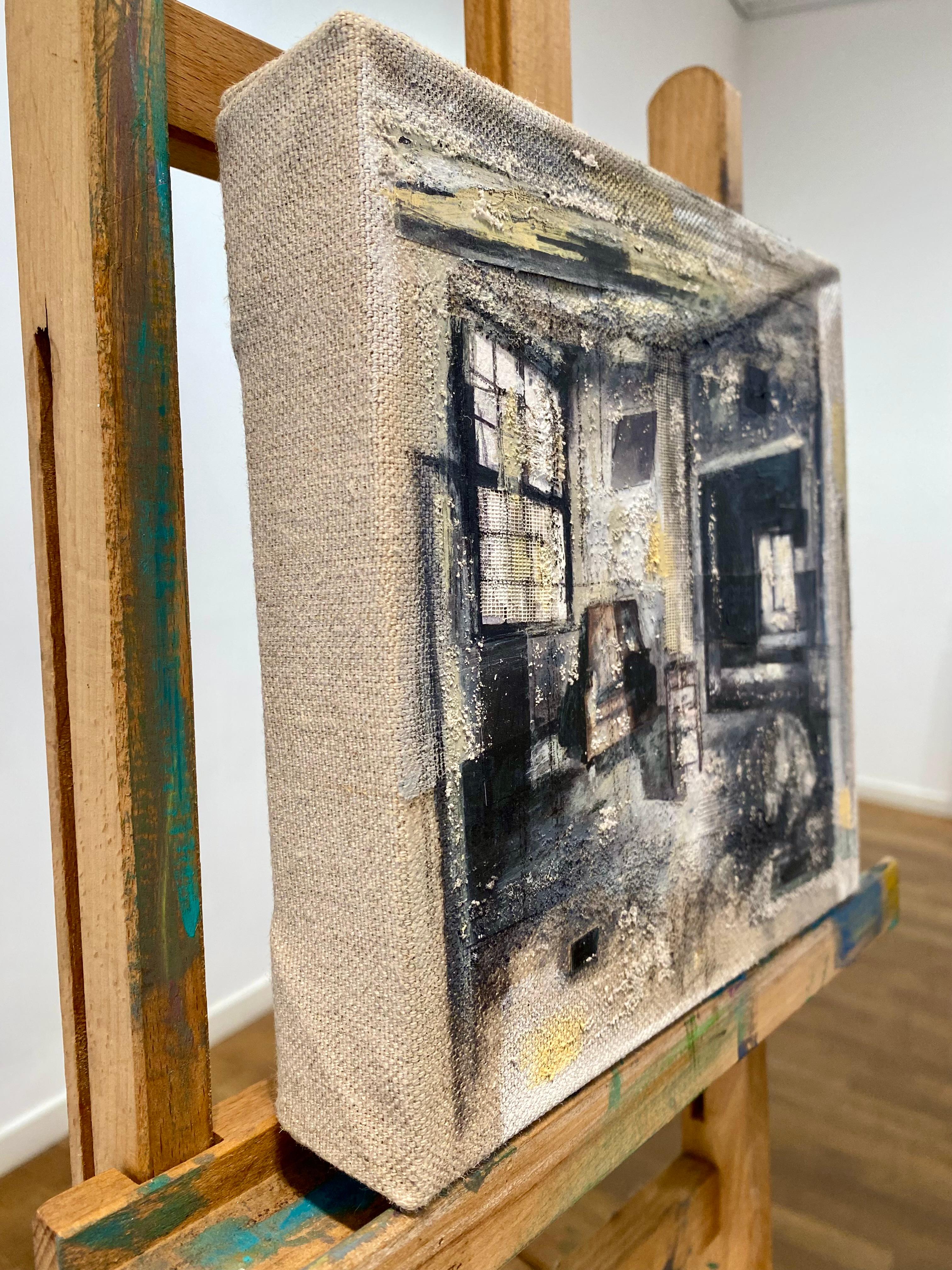 ''Interno con testa di cavallo'', contemporain, peinture à l'huile originale. en vente 1