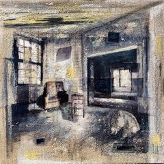 ''Interno con testa di cavallo'', contemporary, original oil painting