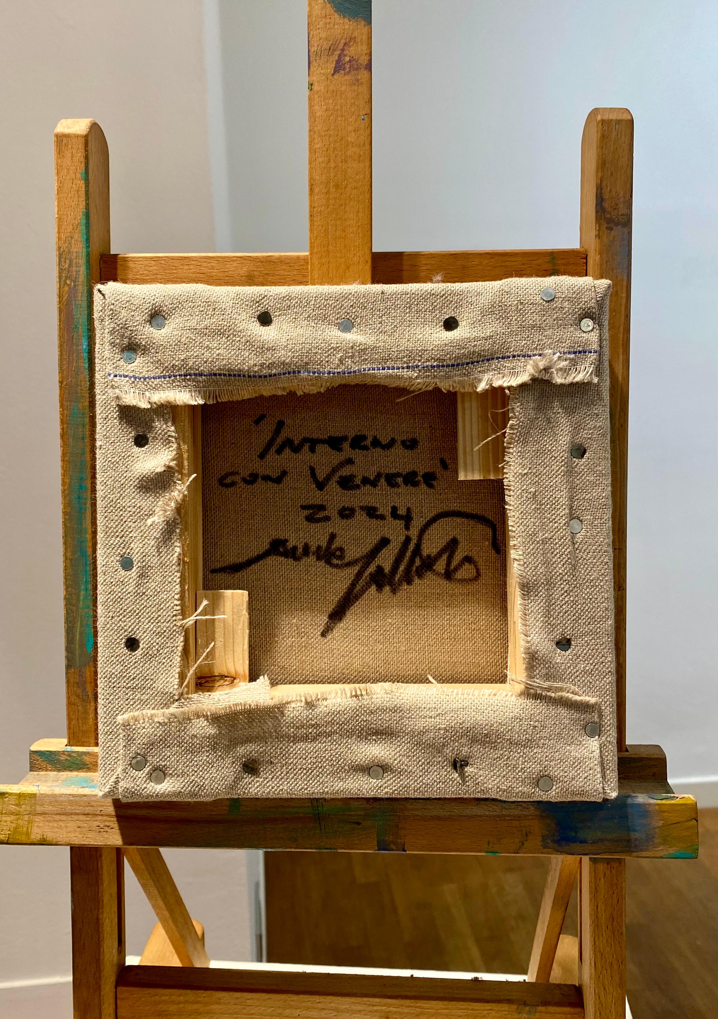 ''Interno con Vener'', contemporain, peinture à l'huile originale en vente 2