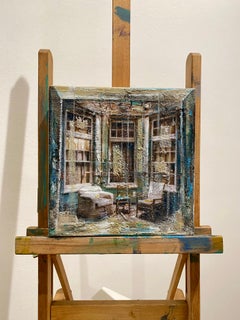 ''Kind of blue'', contemporain, peinture à l'huile originale.