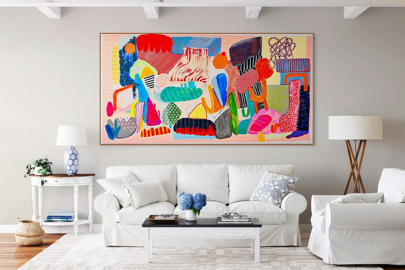 Laberinto (pittura astratta) - Painting Astratto di Daniela Marin