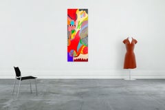 À travers ma fenêtre I (peinture abstraite)