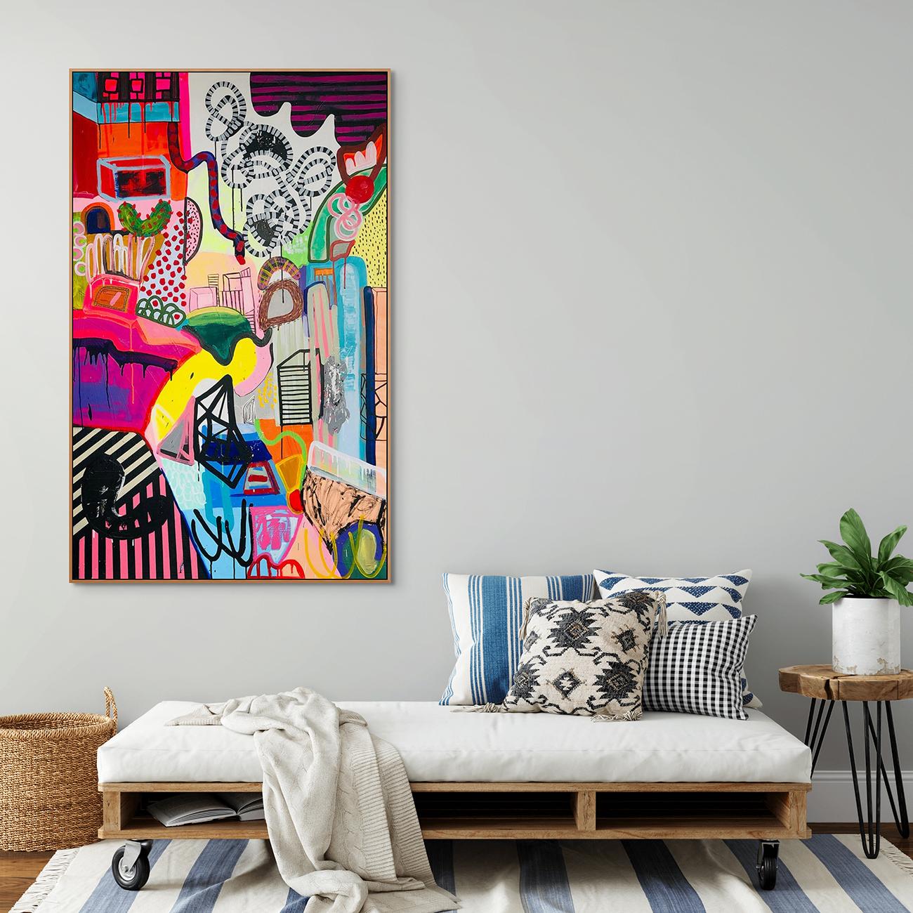 Vista I (Abstract painting)

Acrylic and Gouache on canvas - unframed
Artwork is exclusive to IdeelArt.
Daniela Marin stands as a pioneering figure in the realm of South American abstract art, masterfully weaving a vibrant array of colours that