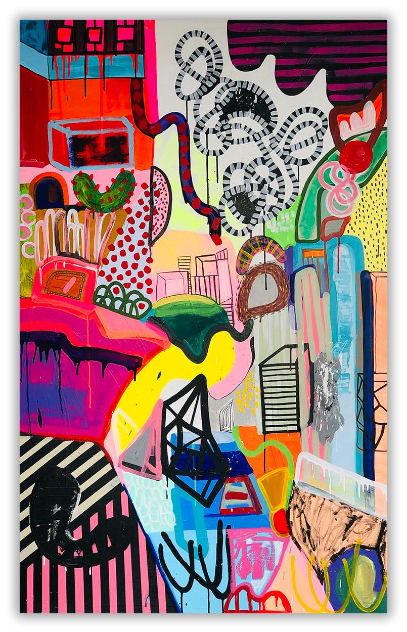 Daniela Marin Abstract Painting - Vista I (Abstract painting)