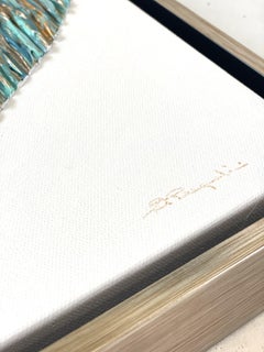 Amore luminoso - verde acqua, tecnica mista su tela