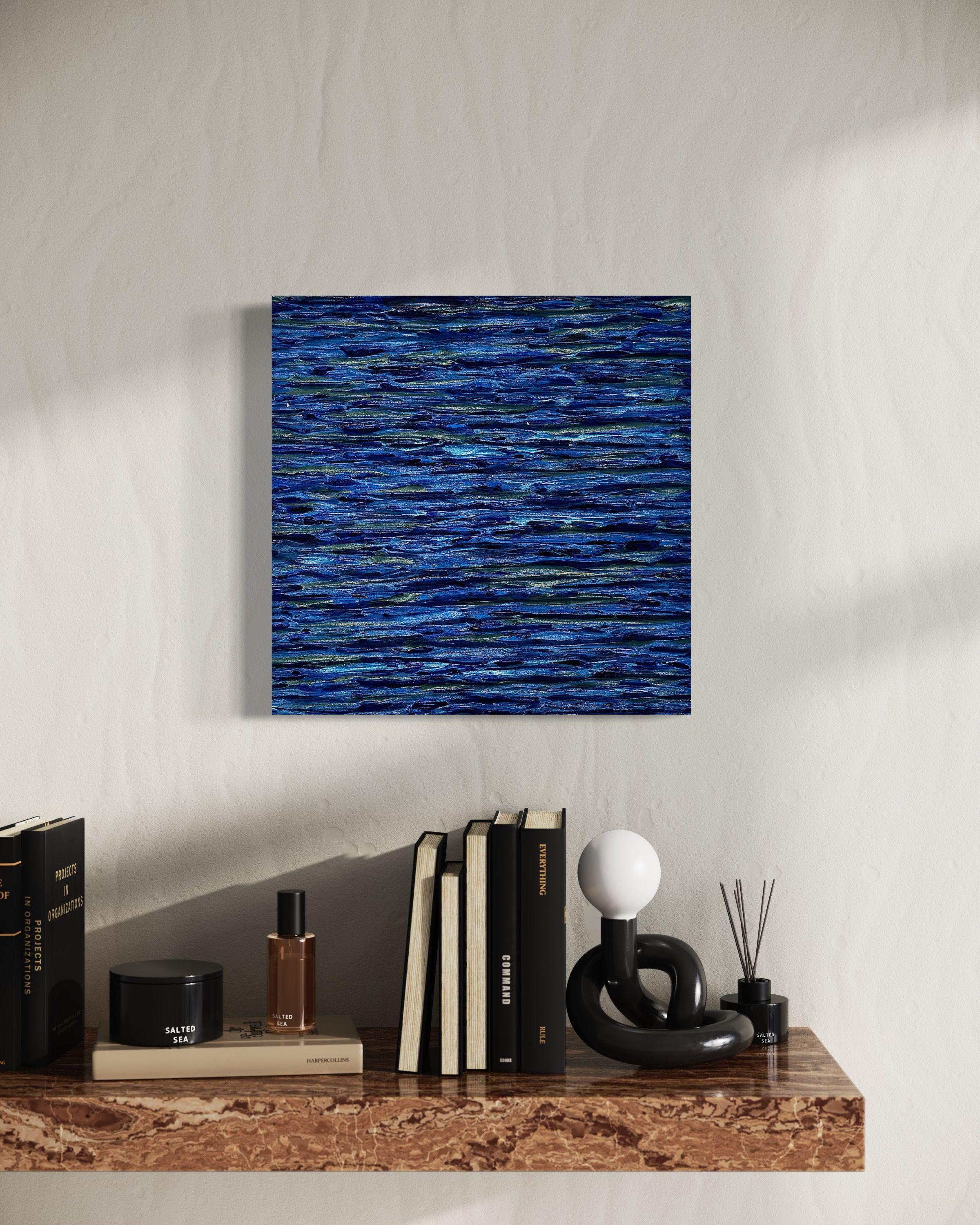 Melodie Monocromatiche - Blu classico, tecnica mista su tela 1