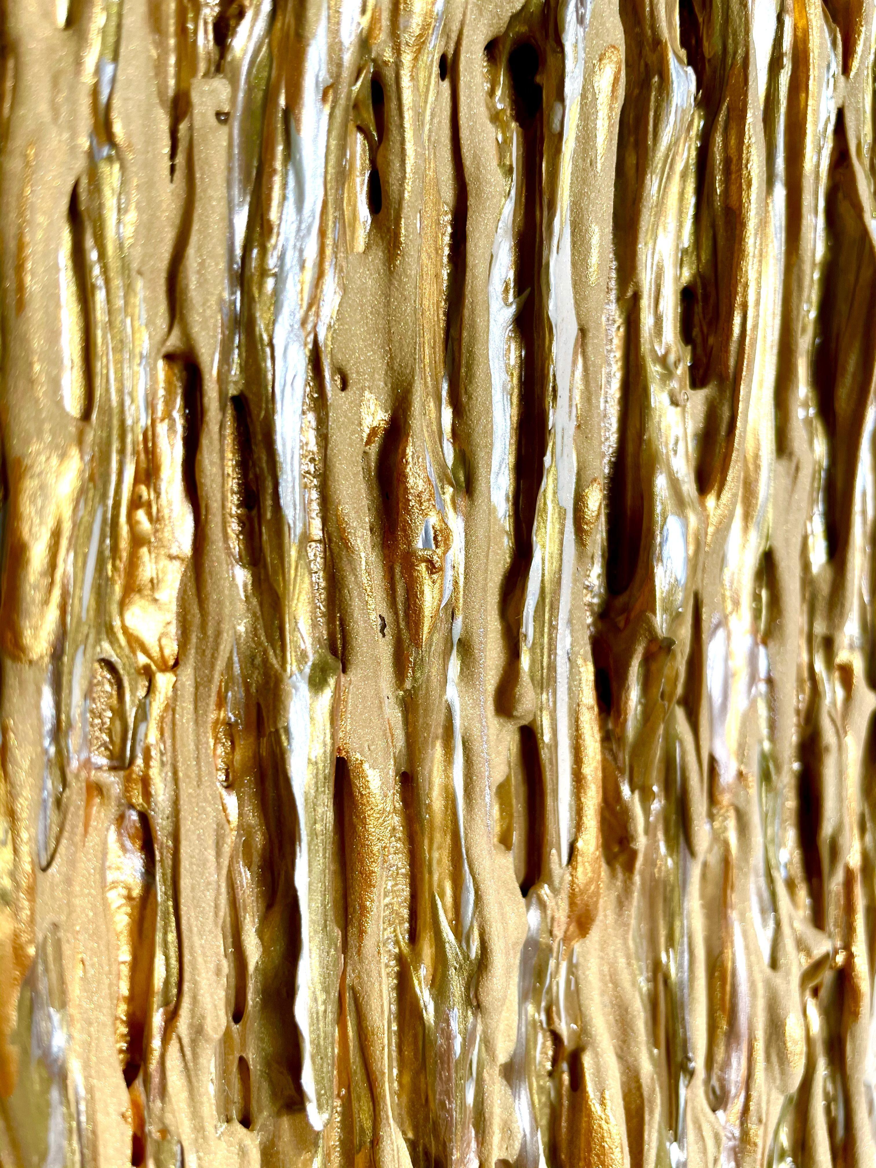 MELODIE MONOCROMATICHE - PURE GOLD, supports mixtes sur toile en vente 1
